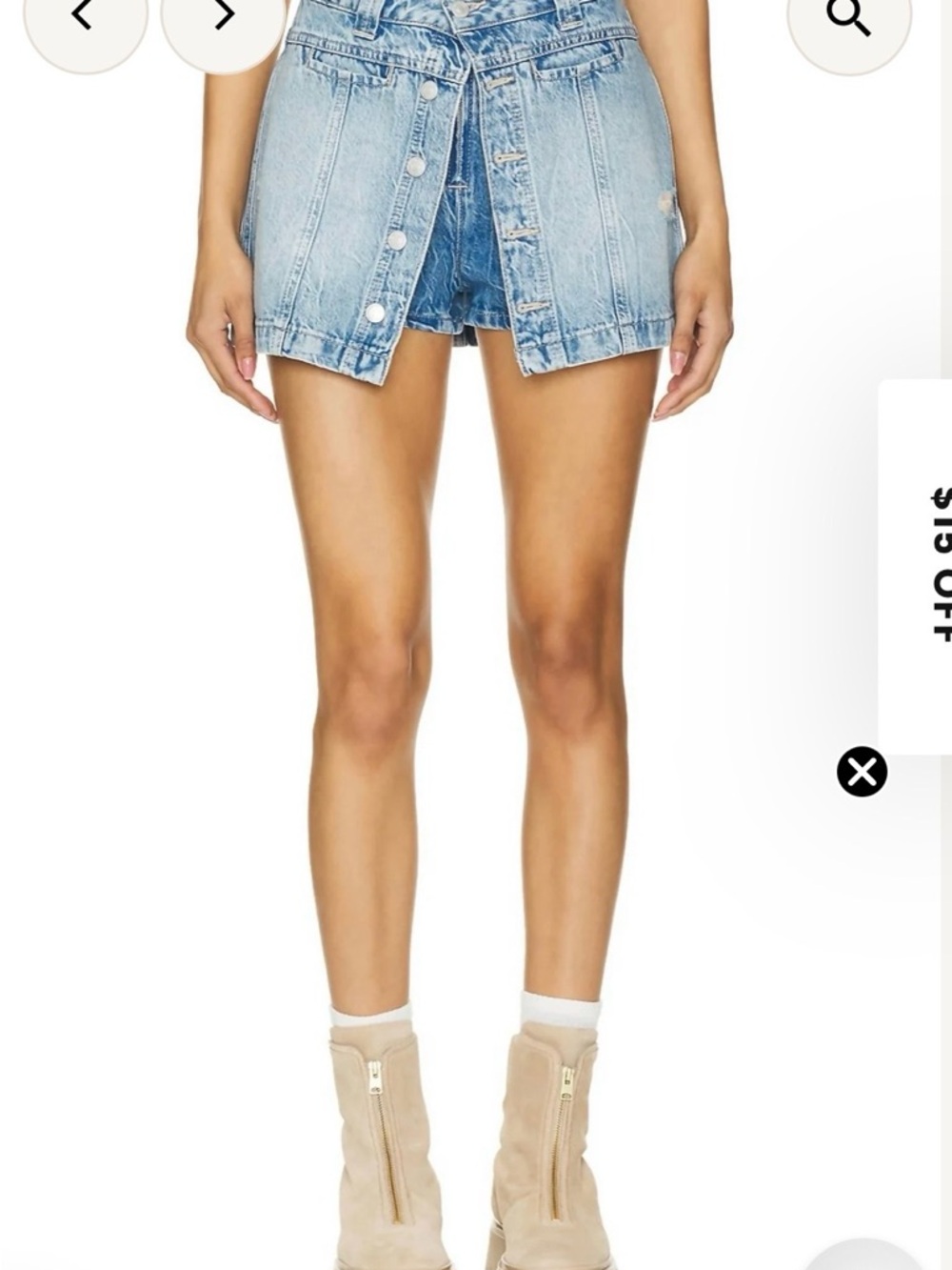 Free People - Midnight Sun Denim Skort - Size 25
